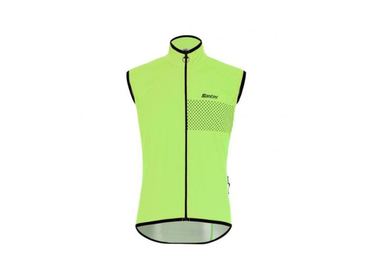Santini Guard Nimbus Rain &amp; Wind Vest-Fluo Green