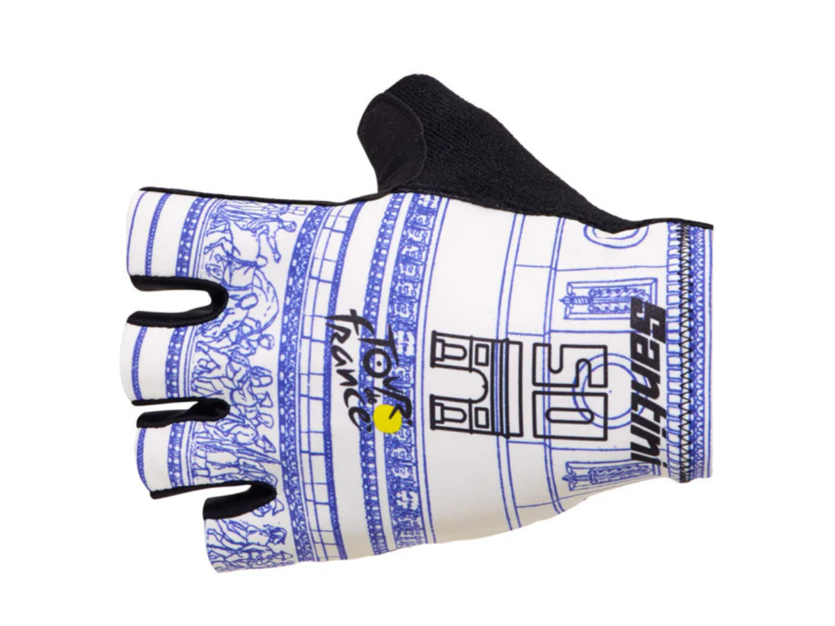 Santini Tour De France Arrivee Arc De Triomphe Gloves-Print