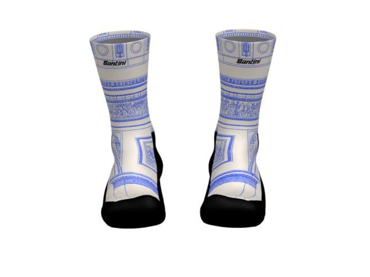 Santini Tour De France Arrivee Arc De Triomphe Socks-Print