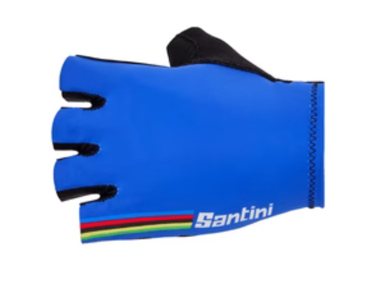 Santini Uci Official Rainbow Gloves-Royal Blue