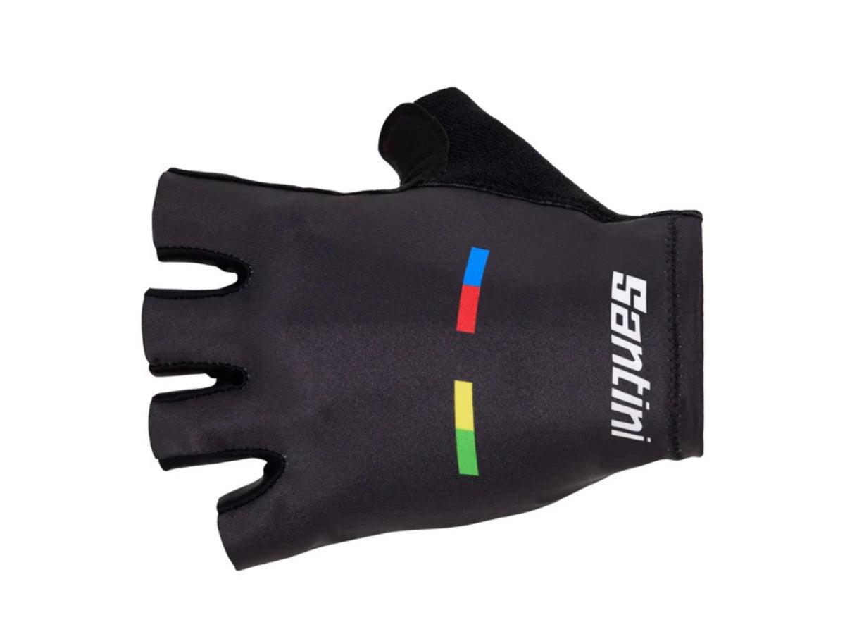 Santini UCI World Champion Gloves-White