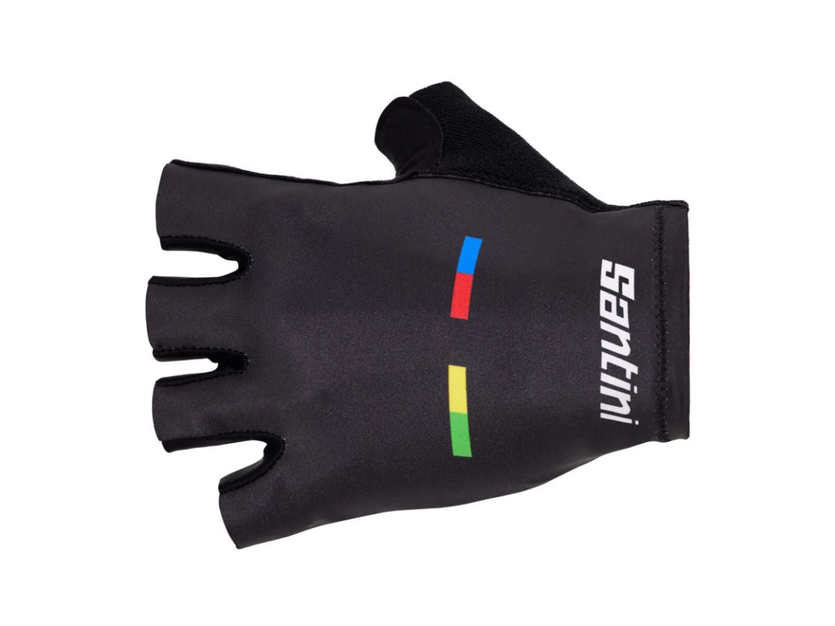 Santini Uci World Champion Gloves-White