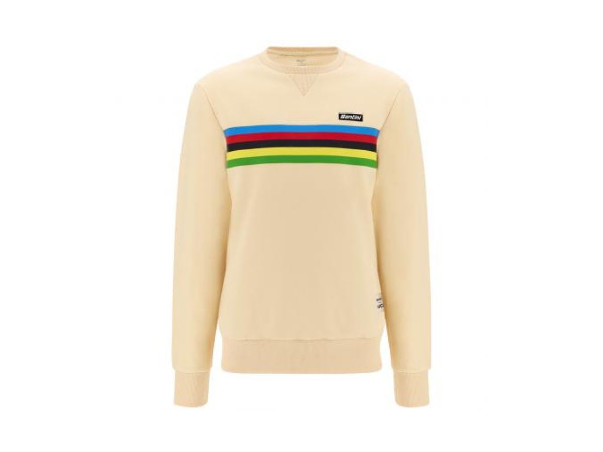 Santini Uci World Champion Sweatshirt-Cappuccino
