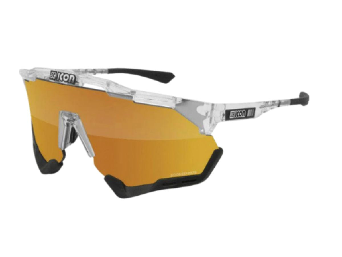 Scicon Eyewear Aeroshadexl Frame Crystal Gloss, Multimirror Bronze+Clear F Black