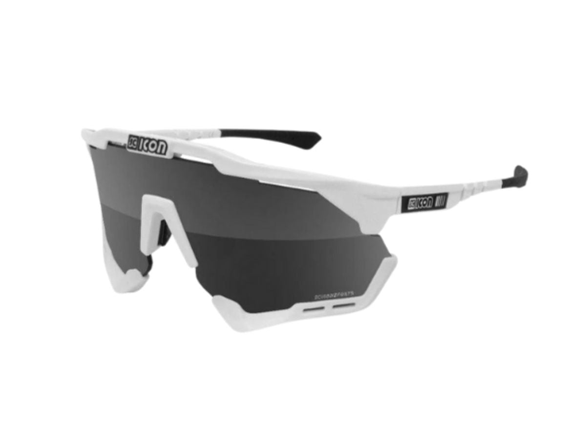 Scicon Eyewear Aeroshadexl White Gloss Frame, With Multimirror Silver & Rain Clear Lenses