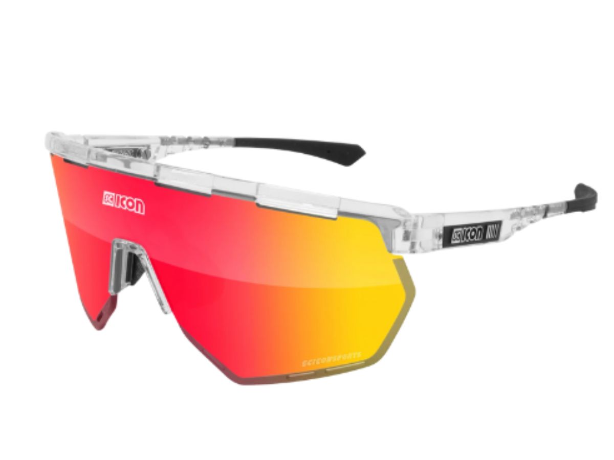 Scicon Eyewear Aerowing Crystal Frame, With Multimirror Red &amp; Rain Clear Lenses
