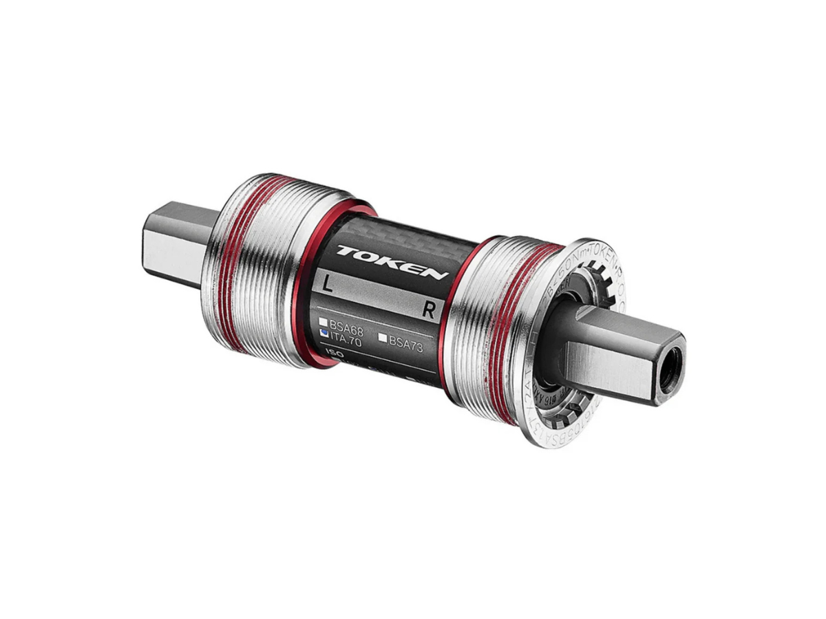 TOKEN BOTTOM BRACKET JIS SQUARE TAPPERED CRO AXLE ALLOY CUPS 118 DBB838HAL-TK03