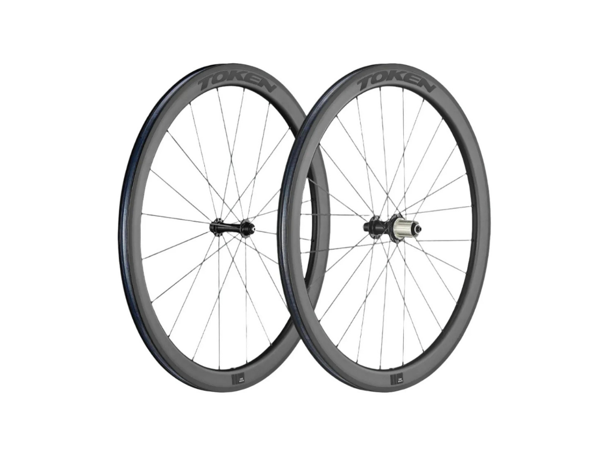 TOKEN WHEELSET RESOLUTE 45MM FULL CARBON CLINCHER RIM BRAKE 11 SPEED/12 SPEED SRAM/SHIMANO BWRC45R/3-BKSTK