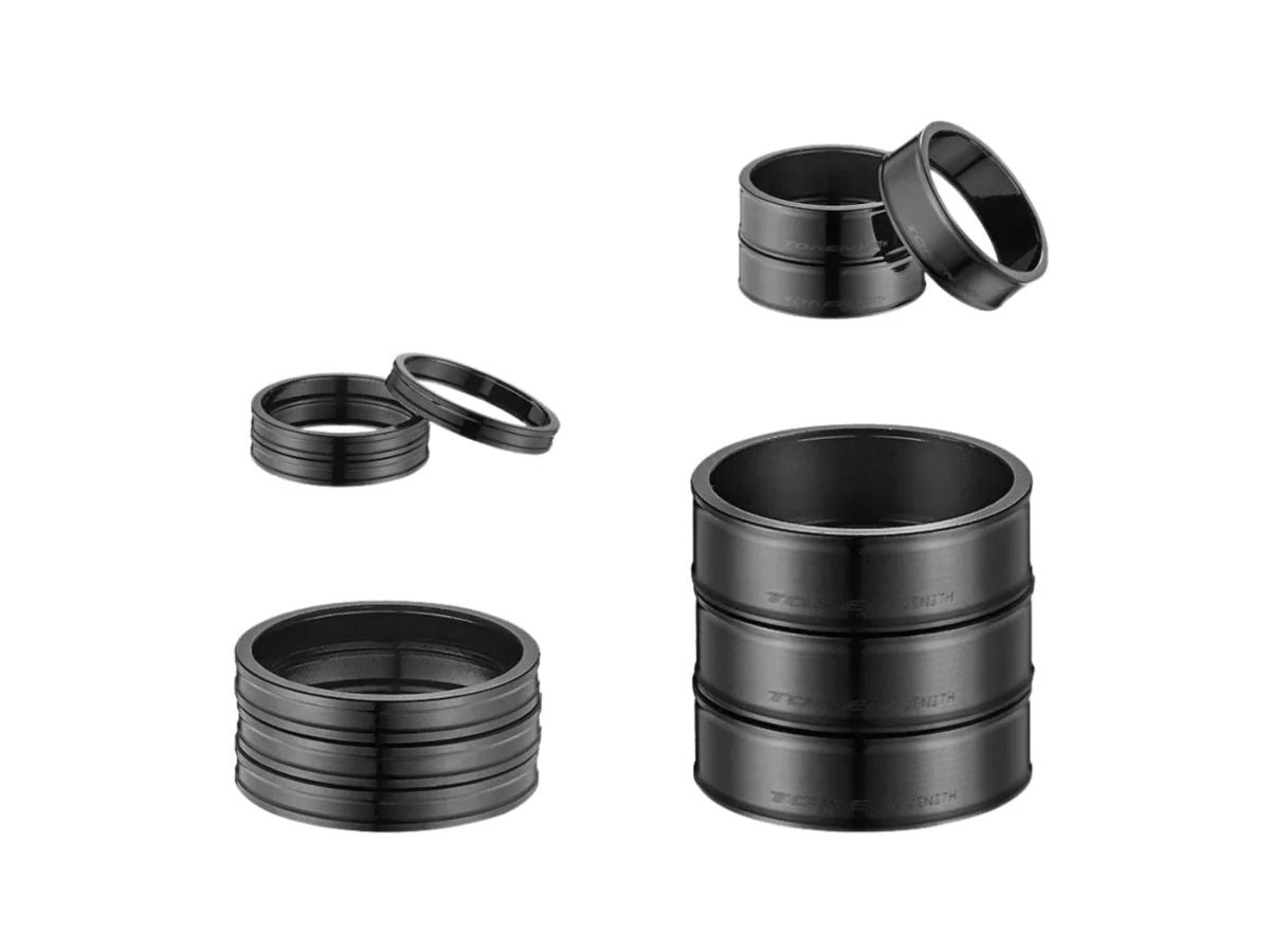 Token Headset Spacers Alloy Zenith For 1-1/8" Black