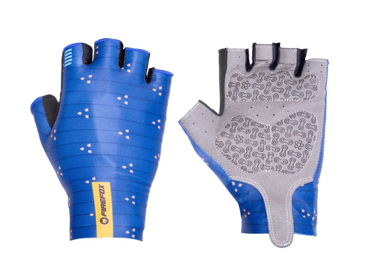 Firefox Bicycle Gloves (Blu Half Finger Pull On)