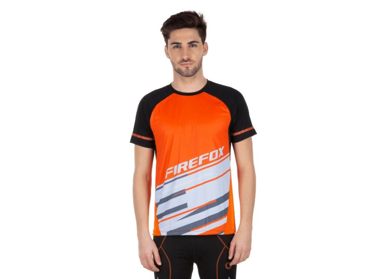 Quick Dry Poly T Shirt Orange/Black L (WC)