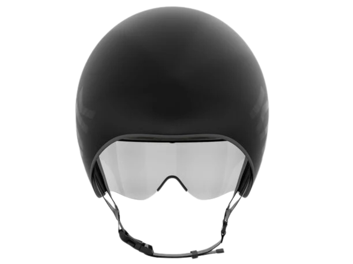 kask helmet bambino PRO black matte, with clear visor, MEDIUM