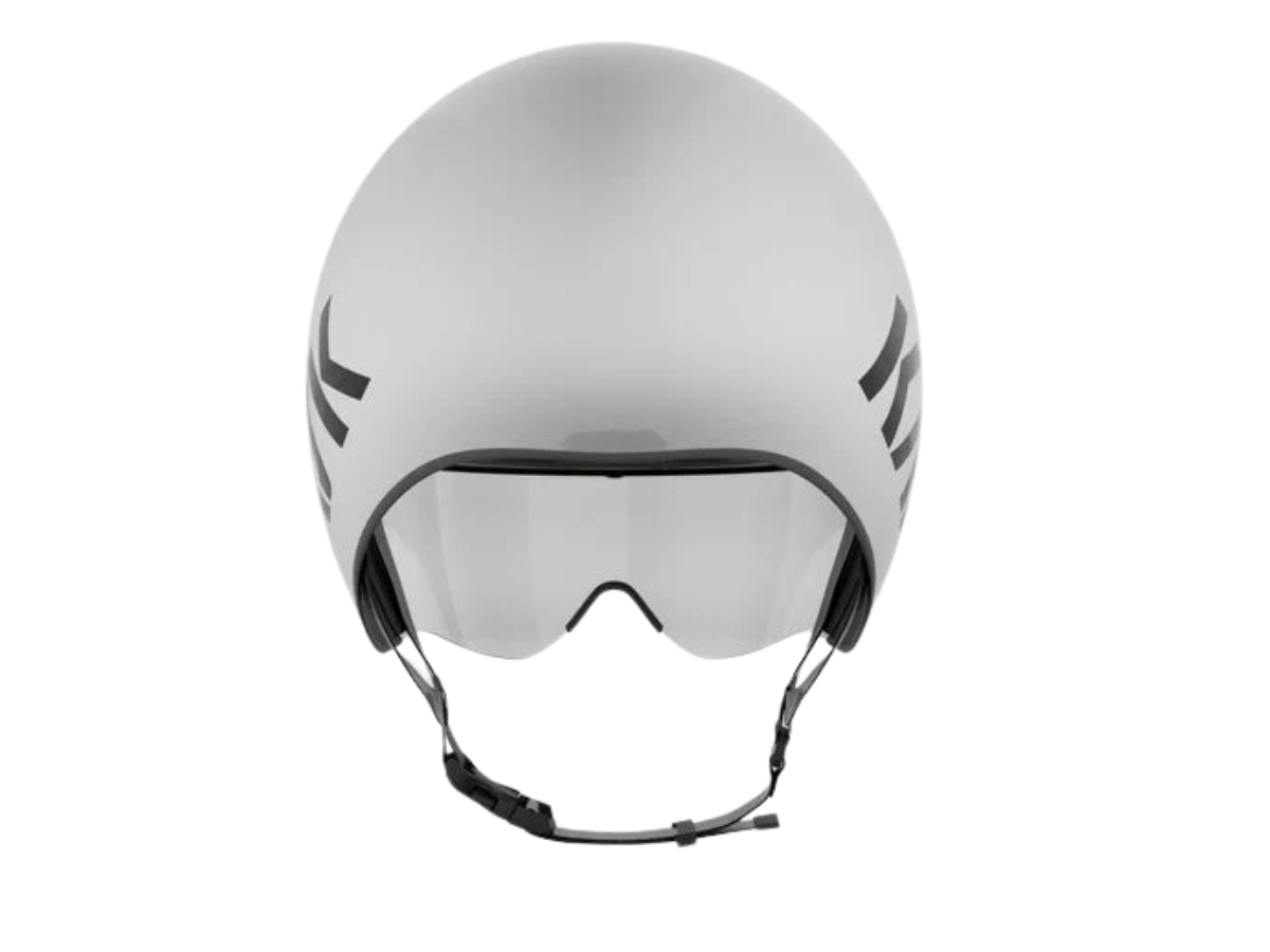kask helmet bambino PRO white, with clear visor, MEDIUM
