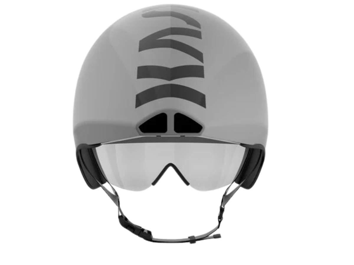 kask helmet mistral white/silver, with clear visor, MEDIUM