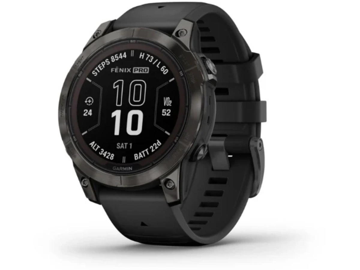 Fenix 7 Pro Sapphire Solar-Carbon Gray Dlc Ti W/Black Band