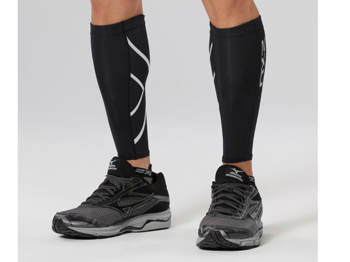 UA1987B Compression Calf guards Black/Black XL