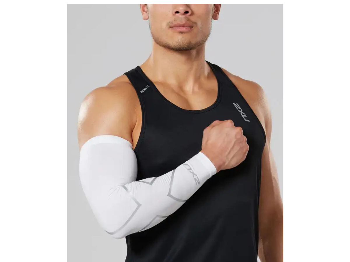 UA3513A MCS Elite Com Arm Guards WHITE/WHITE XL