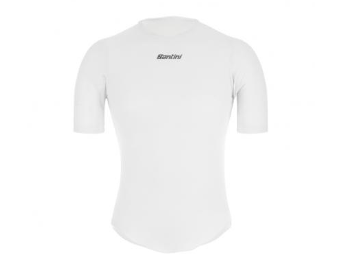 Santini Delta Cooling Baselayer (Short Sleeve)-White