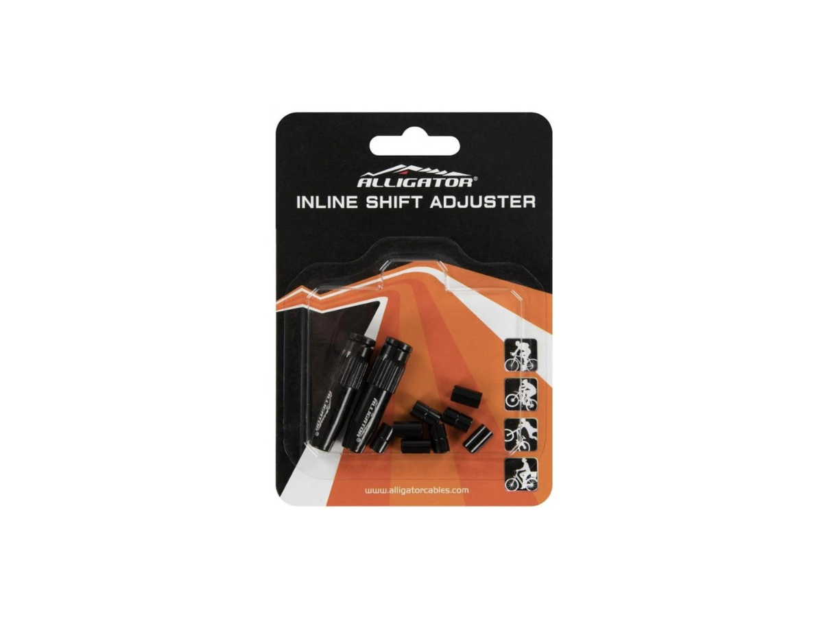 AGT GEAR HOUSING BULLET INLINE ADJUSTER BLACK (2PCS&8FERRULES) LY-IA02BK-DIY