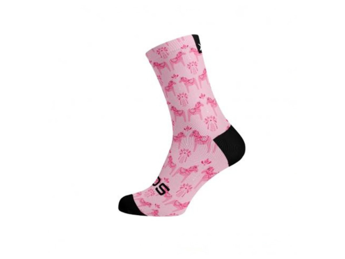 Sox Dalahorses Pink Crew Socks