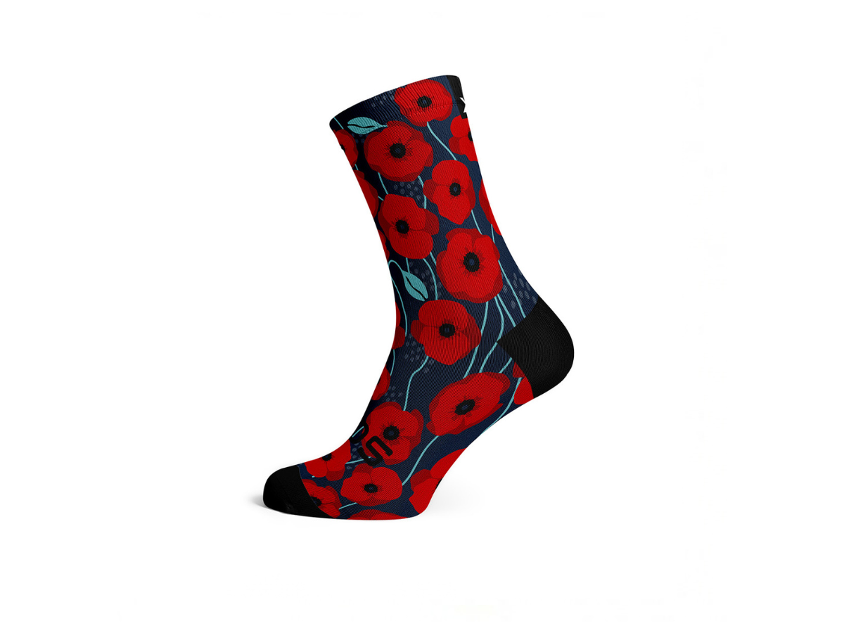 Sox Poppy Running Crew Socks