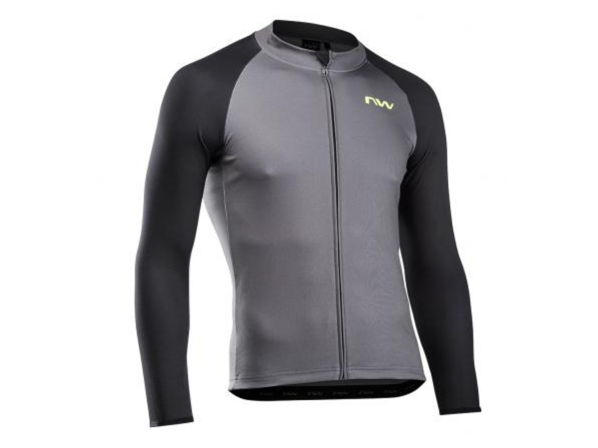 Northwave Blade 4 Long Sleeve Jersey-Dark Grey/Yellow Fluo