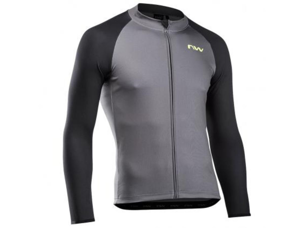 Northwave Blade 4 Long Sleeve Jersey-Dark Grey/Yellow Fluo