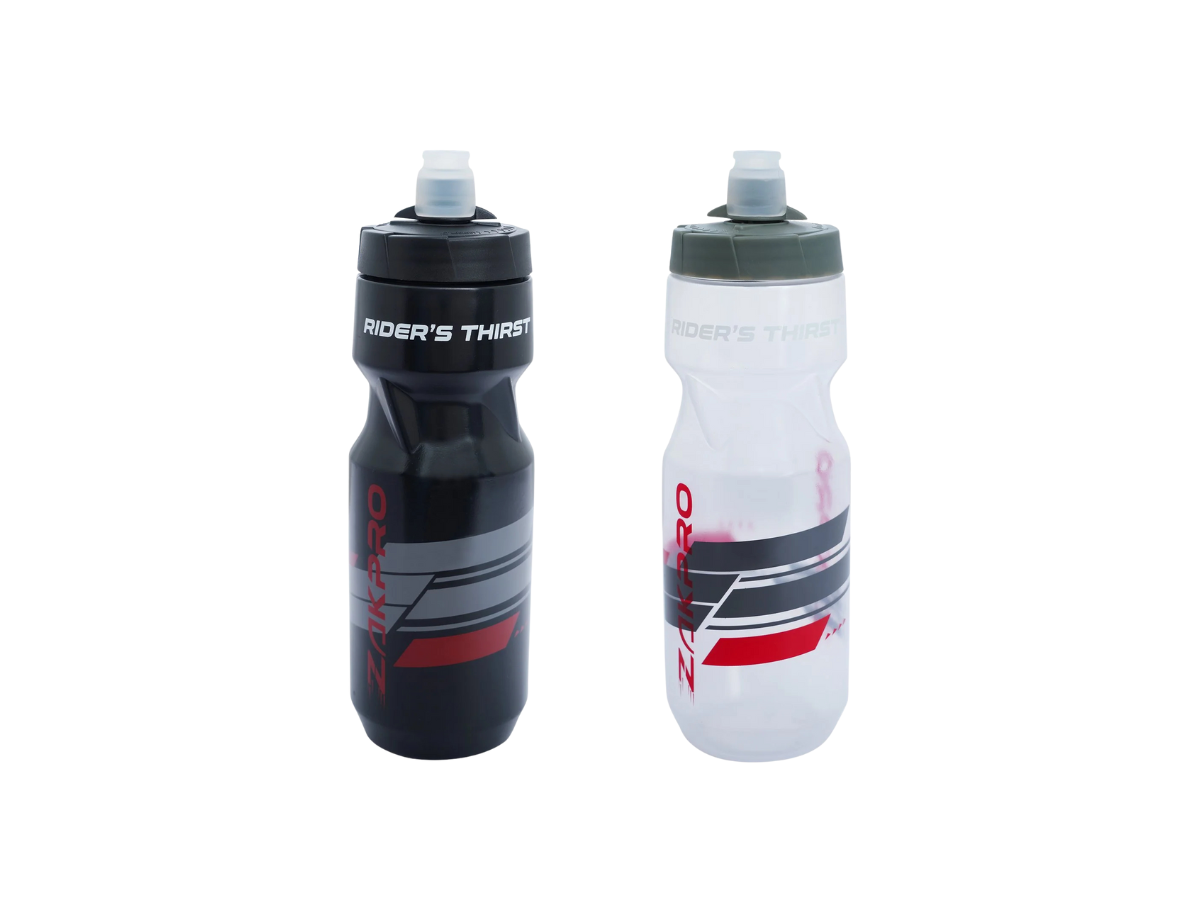 ZAKPRO Rider&#39;s Thrist Cycling Water Bottles/Sports water bottles (Black and White Transparent Combo)