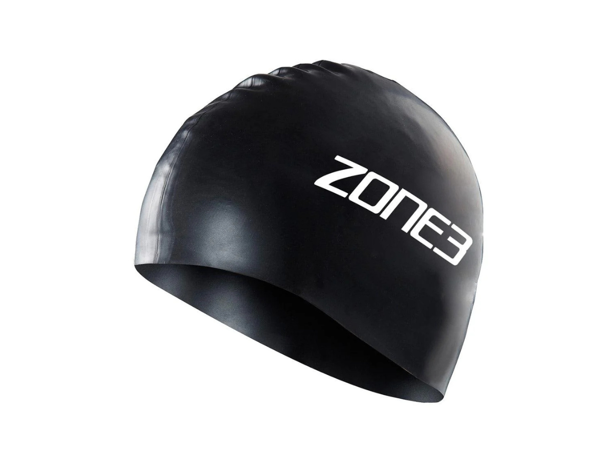 Zone 3 Silicone Swim Cap - Black
