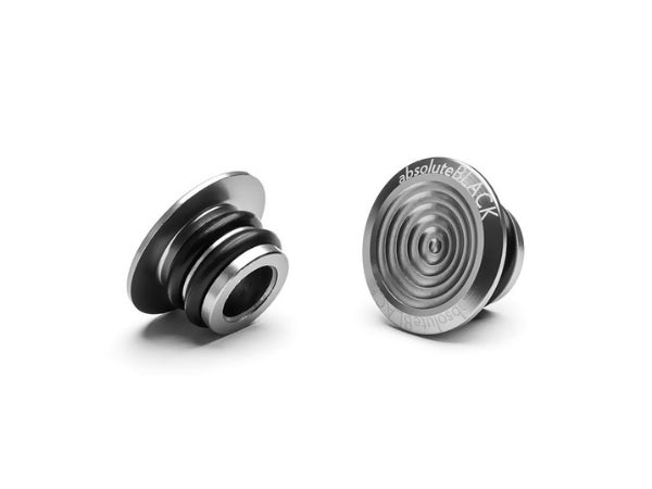 Absolute Black MTB Aluminium Bar Plugs - Grey