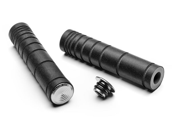 Absolute Black MTB Silicone Grip (With Bar Plugs) - Black/Grey