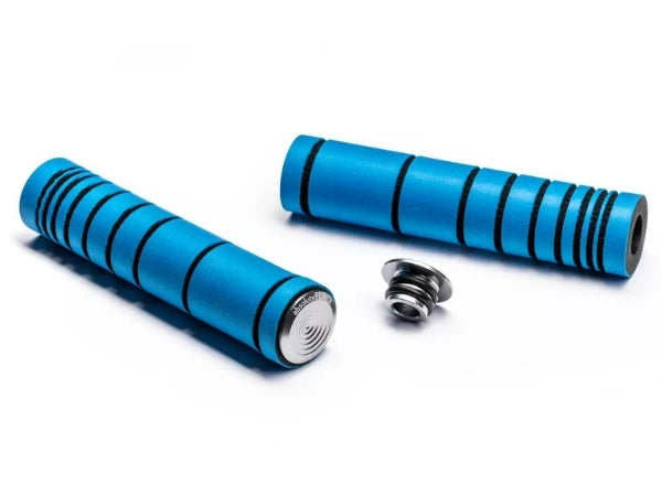 Absolute Black MTB Silicone Grip (With Bar Plugs) - Blue