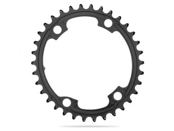 Absolute Black Oval Road CR 2X 110/4 Shimano 9100-34T - Black