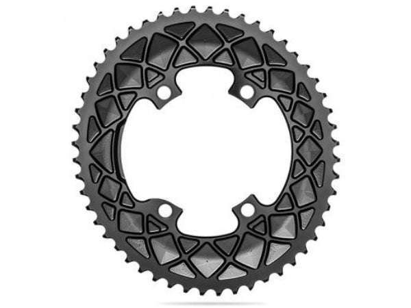 Absolute Black Oval Road CR 2X 110/4 Shimano 9100-50T - Black