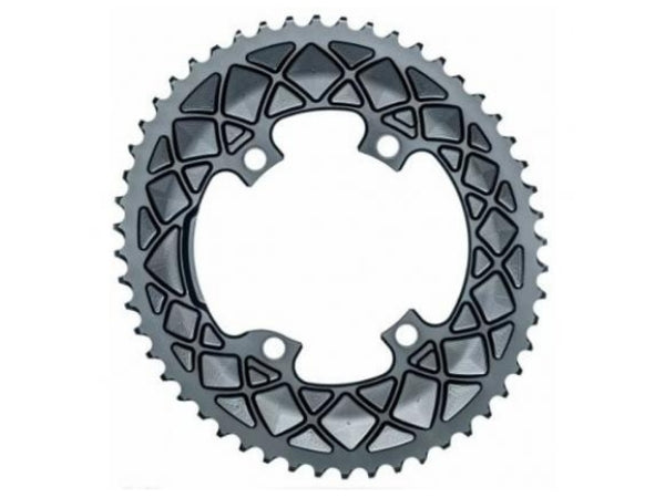 Absolute Black Oval Road CR 2X 110/4 Shimano 9100-52T - Grey