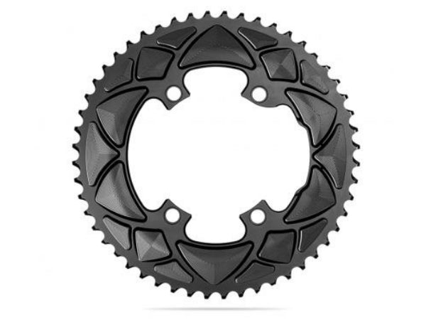 Absolute Black Round Road CR 2X 110/4 Shimano 9100 - 53T - Black