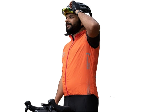 Adventure Worx Wind Proof Cycling Gillet - Orange