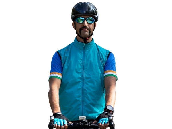 Adventure Worx Wind Proof Cycling Gillet - Scuba Blue