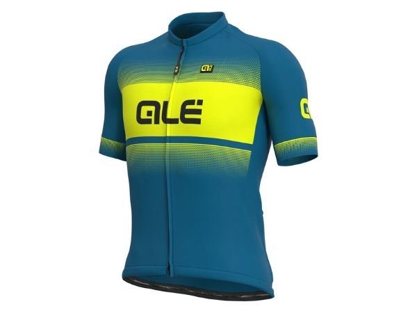 Ale Blend Jersey - Azores Blue-Fluo Yellow