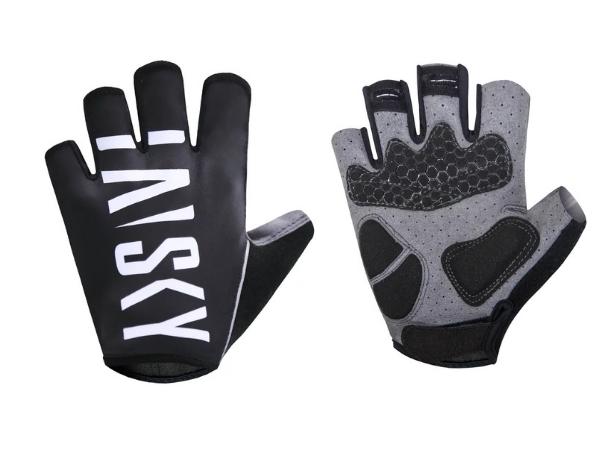 Baisky Bicycle Half Finger Gloves - Happy Black