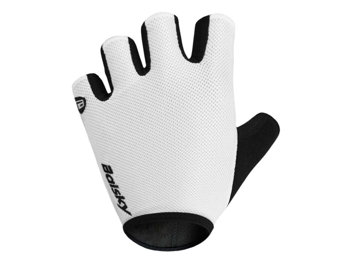 Baisky Half Finger Gloves - Back White