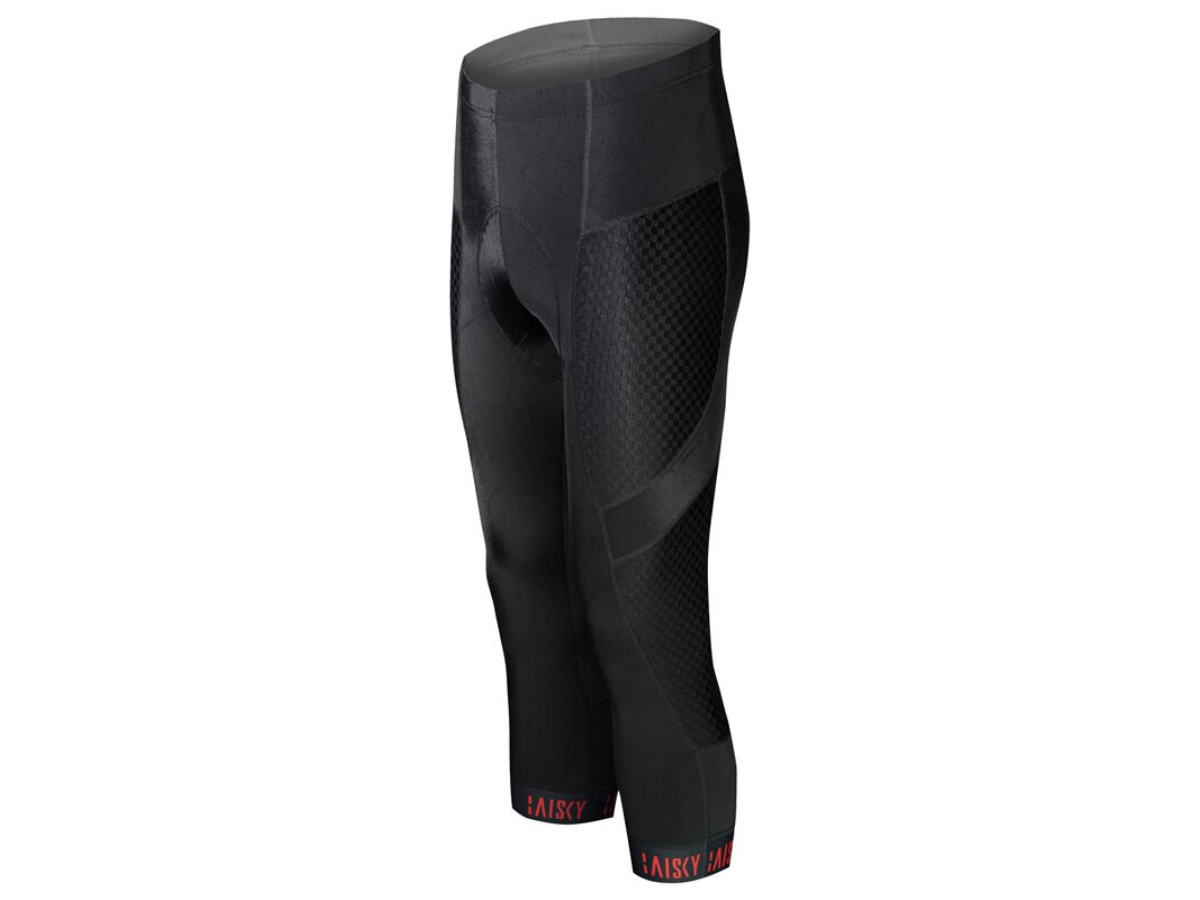 Baisky Men Endurance Cropped Tights with Vion Insert Pads - Windblown Black