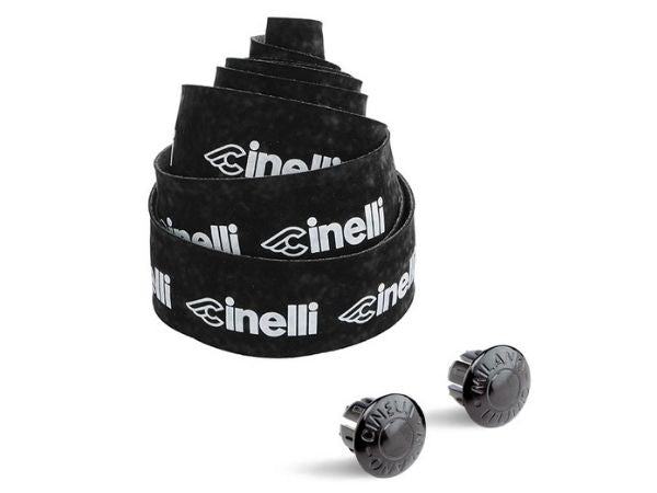 Cinelli Velvet Logo Bartape - Black/White