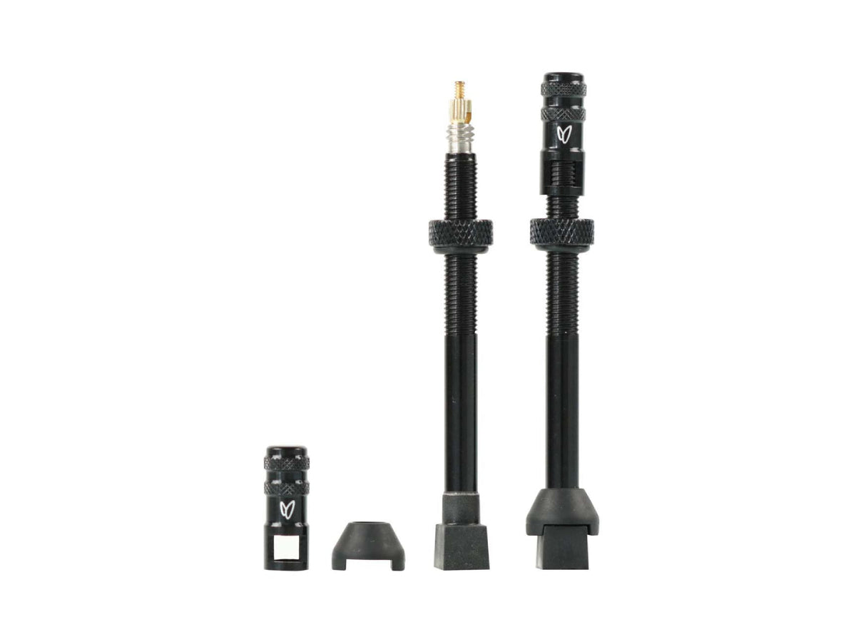 “Effetto Mariposa tubeless valve 70mm in black – reliable bike valve set, pack of 2”







