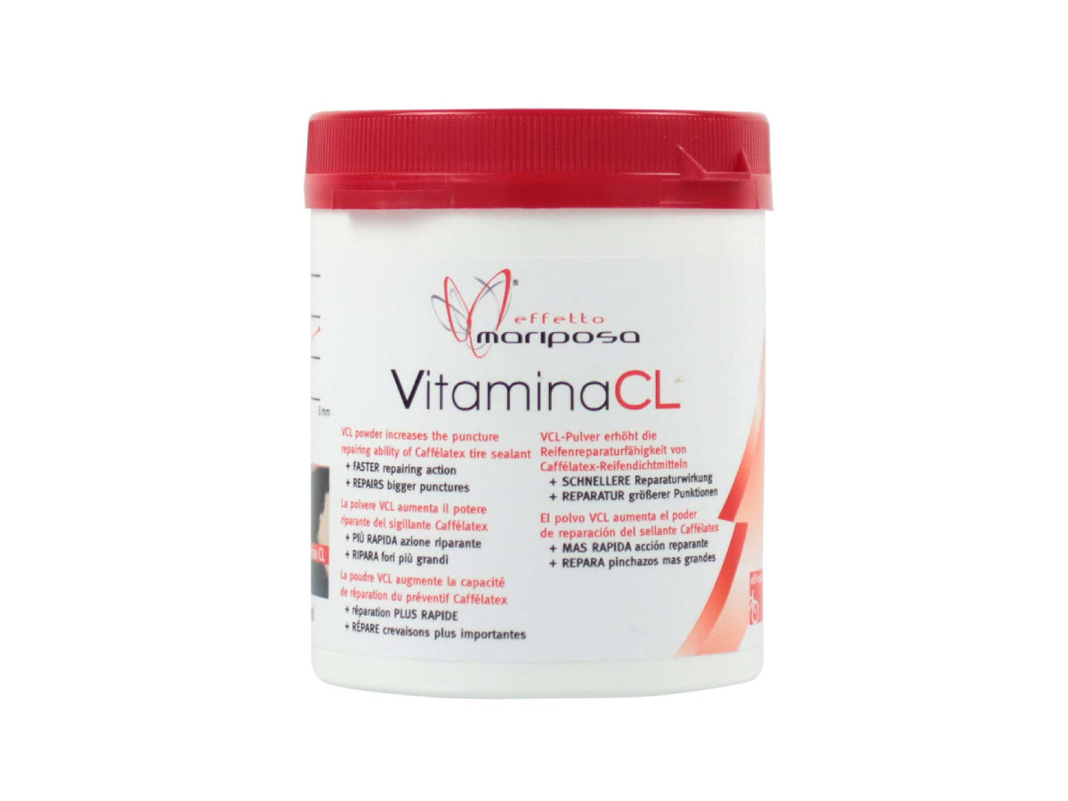 “Effetto Mariposa Vitamina CL 200ml – tyre sealant additive for enhanced puncture sealing performance”






