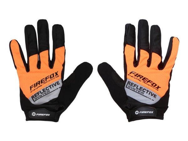 Firefox Full Finger Gloves - Black/Orange