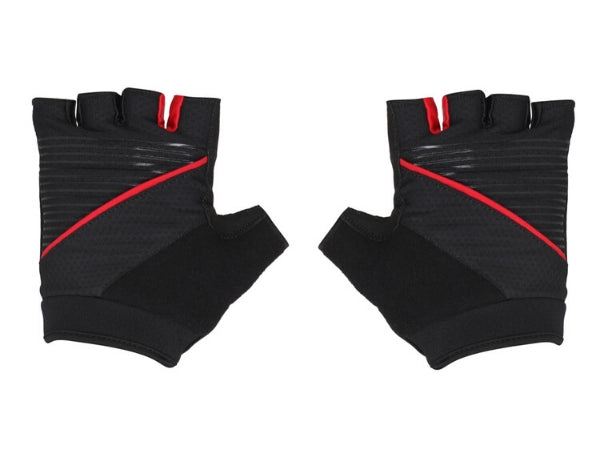 Firefox Half Finger Bicycle Gloves - Black/Red