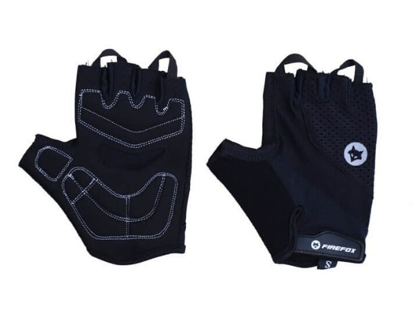 Firefox Half Finger Bicycle Gloves - Black