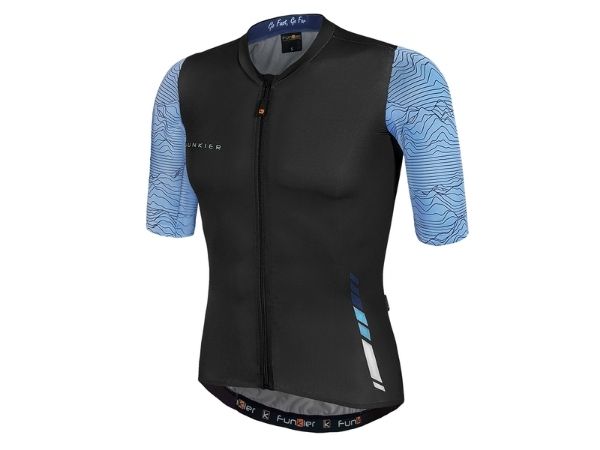 Funkier Mello Elite Short Sleeve Jersey - Blue &amp; Black