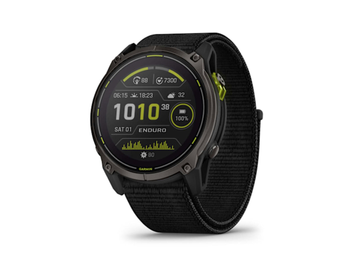 Garmin Enduro 3 - 51mm, Solar Sapphire Carbon Gray Dlc Titanium With Black Ultrafit Nylon Band
